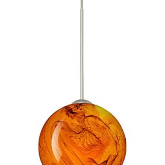 Besa Lighting 1XT-5658HB-BR Palla 5 12V Mini Pendant-Habanero Glass-Bronze-NIOB - Picture 11 of 11